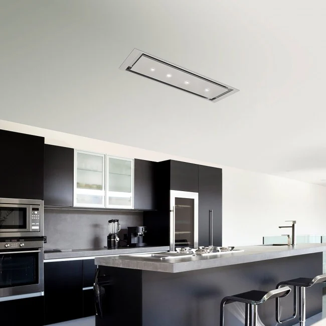 LUXAIR 120cm x 30cm Premium Ceiling Cooker Hood with 4 x LED Spotlights in Stainless Steel (new version) || LA-120-ANZI-CM-SS - Image 11
