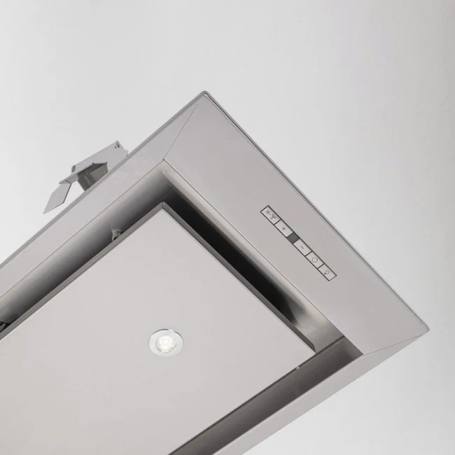 LUXAIR 120cm x 30cm Premium Ceiling Cooker Hood with 4 x LED Spotlights in Stainless Steel (new version) || LA-120-ANZI-CM-SS - Image 4