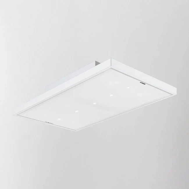 LUXAIR 120cm x 60cm Premiuim Recirculating Ceiling Hood in Gloss White with Ceramic Filter Option || LA-120-NUVOLA-STRATOS-WHT - Image 5