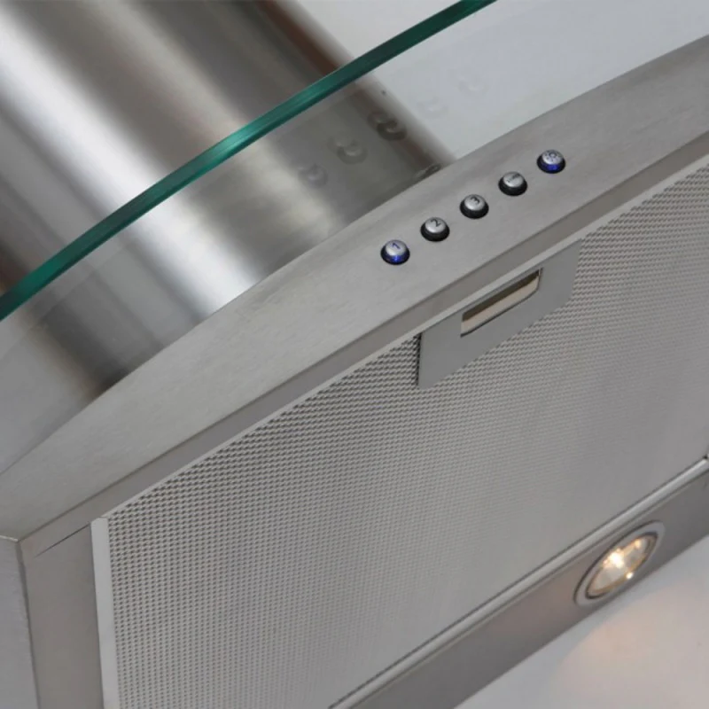 LUXAIR 60cm Premium Curved Glass Cooker Hood in Stainless Steel || LA-60-CVD-GL-SS - Image 5