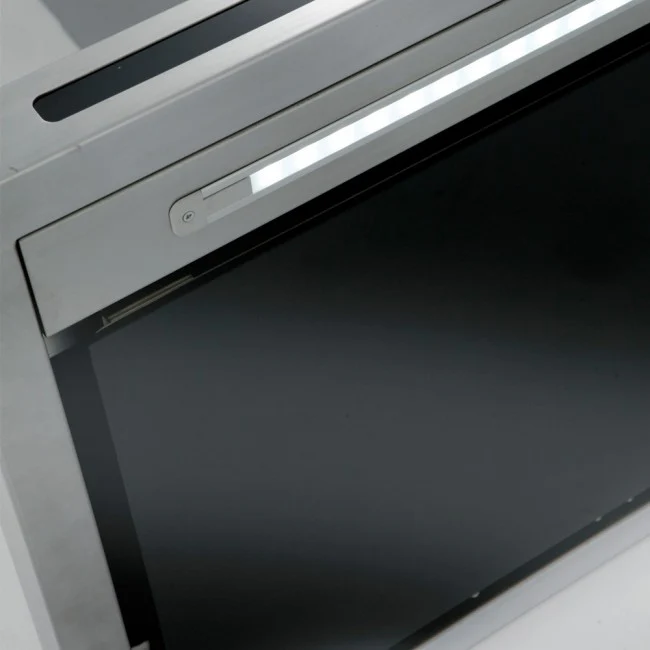 LUXAIR 60cm Premium Slimline Cooker Hood with Black Glass Door, Touch Controls in Stainless Steel || LA-60-LINEA-SS - Image 5