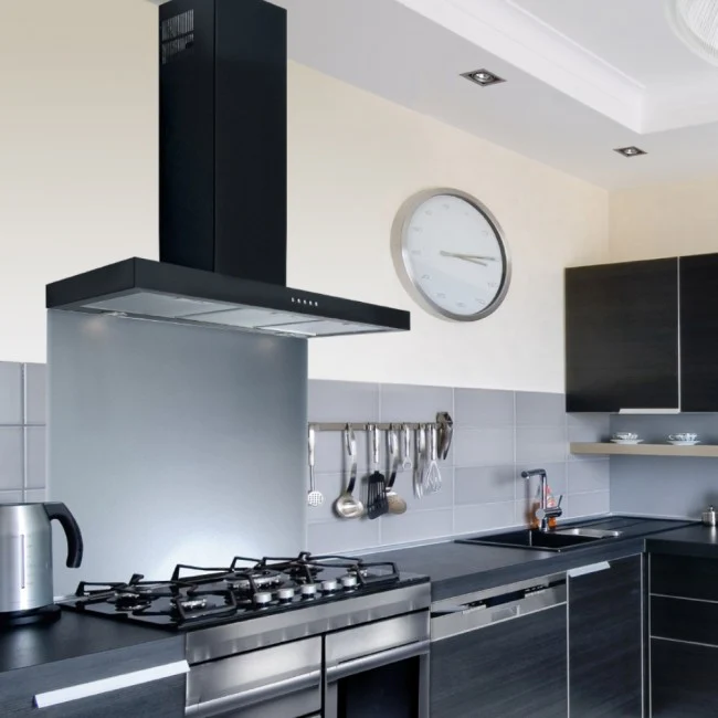LUXAIR 60cm Slimline Flat Cooker Hood in Matt Black || LA-60-FLT-BLK - Image 2