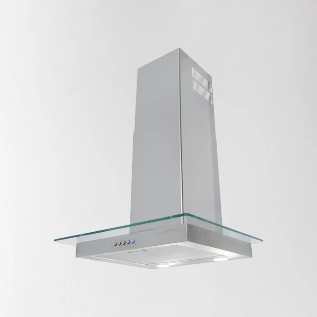 LUXAIR 60cm Straight Glass Cooker Hood in Stainless Steel || LA-60-ST-GL-SS