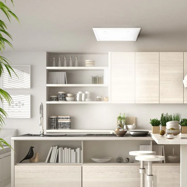 LUXAIR 60cm x 60cm Premium Ceiling Cooker Hood with 4 x LED Spotlights in Gloss White BRUSHLESS MOTOR || LA-60-ANZI-BR-WHT - Image 9