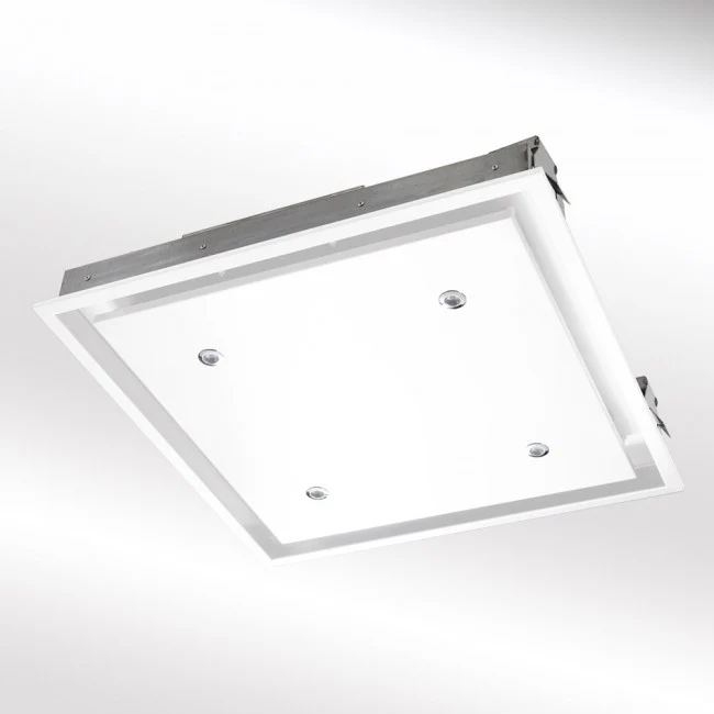 LUXAIR 60cm x 60cm Premium Ceiling Cooker Hood with Flat Roof External Motor in Gloss White || LA-60-ANZI-EXT-WHT