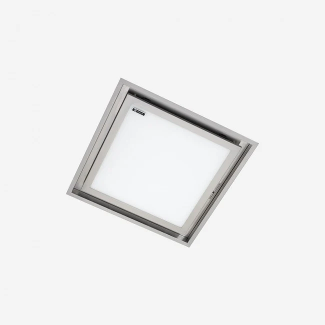 LUXAIR 60cm x 60cm Premium Ceiling Cooker Hood with Illuminated Centre Panel and Wall Mounted External Motor || LA-60-TOLVI-EXT-SS