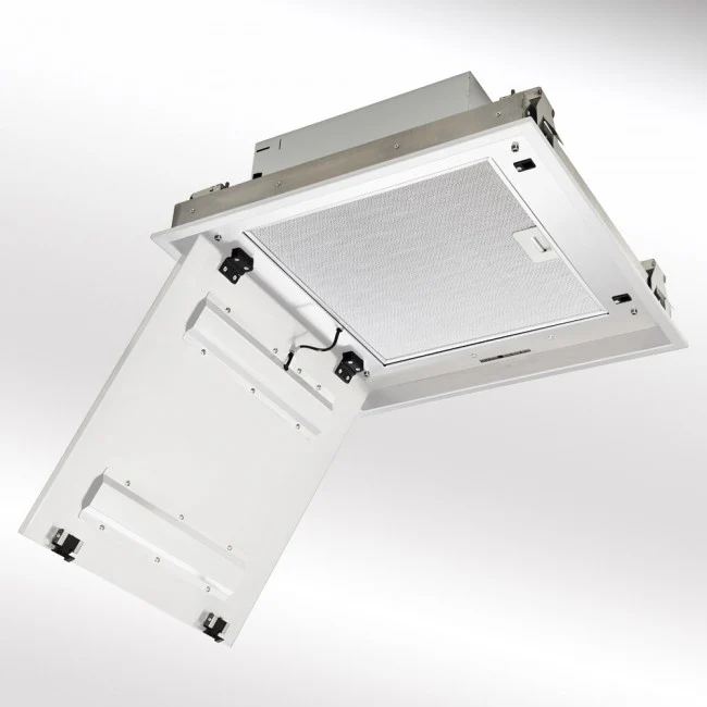 LUXAIR 60cm x 60cm Premium Ceiling Cooker Hood with Wall Mounted External Motor in Gloss White || LA-60-ANZI-EXT-WHT - Image 5