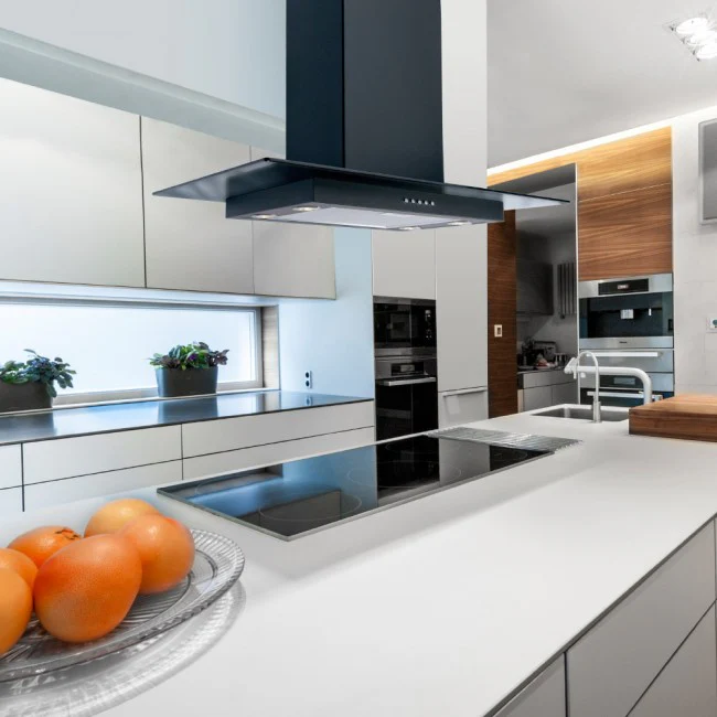 Luxair 70cm Island Cooker Hood Flat Glass - Black || LA-70-ST-ISL-BLK - Image 2