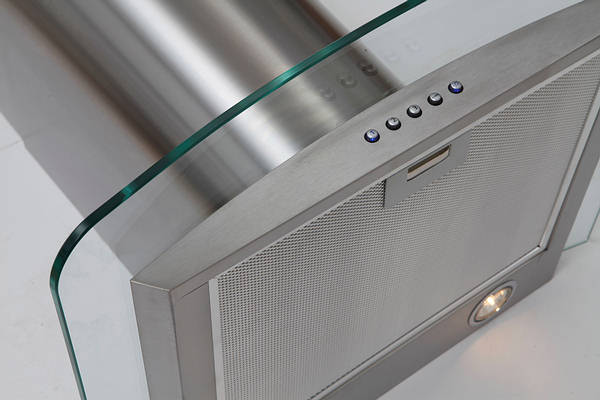 LUXAIR 70cm Premium Curved Glass Cooker Hood in Stainless Steel || LA-70-CVD-GL-SS - Image 3