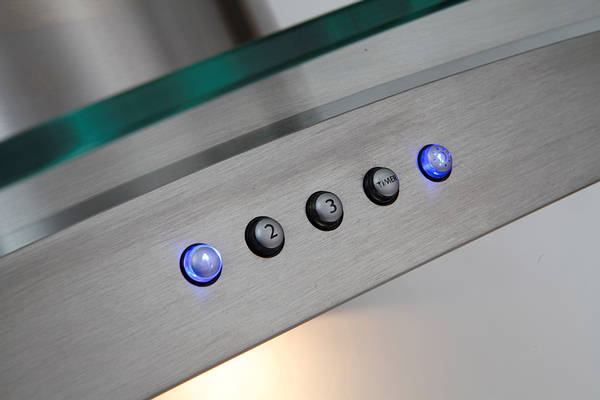 LUXAIR 70cm Premium Curved Glass Cooker Hood in Stainless Steel || LA-70-CVD-GL-SS - Image 5