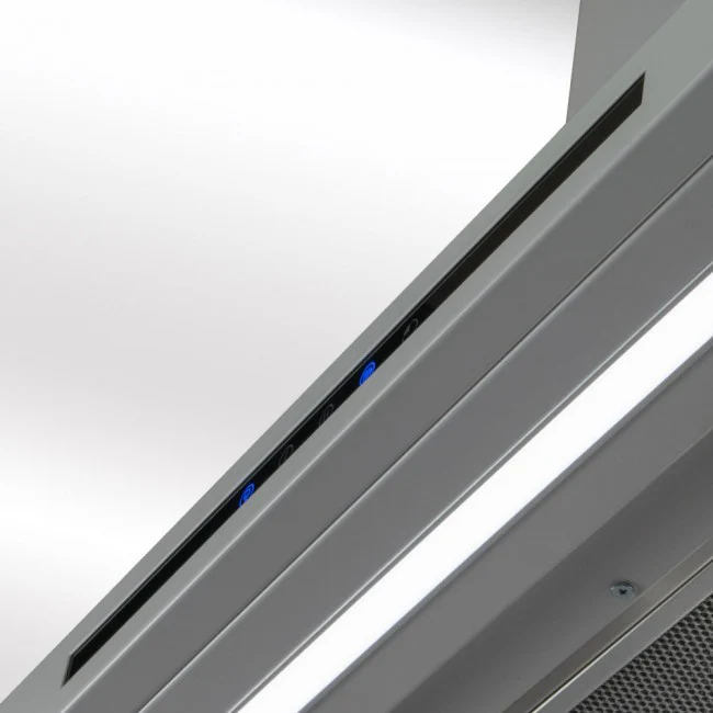LUXAIR 70cm Premium Slimline Cooker Hood with Black Glass Door, Touch Controls in Gloss White || LA-70-LINEA-WHT - Image 4