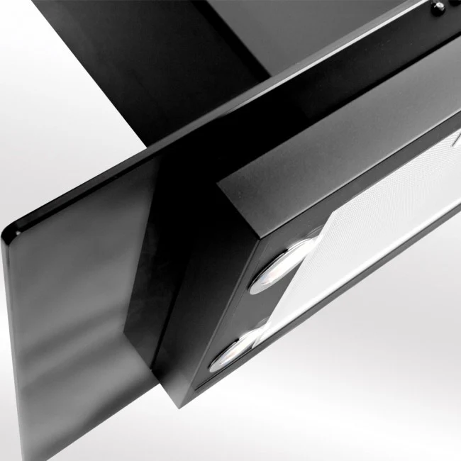 LUXAIR 70cm Straight Glass Cooker Hood in Matt Black || LA-70-ST-GL-BLK - Image 4