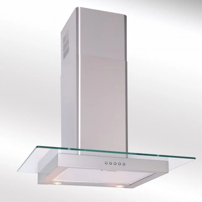 LUXAIR 70cm Straight Glass Cooker Hood in Stainless Steel || LA-70-ST-GL-SS
