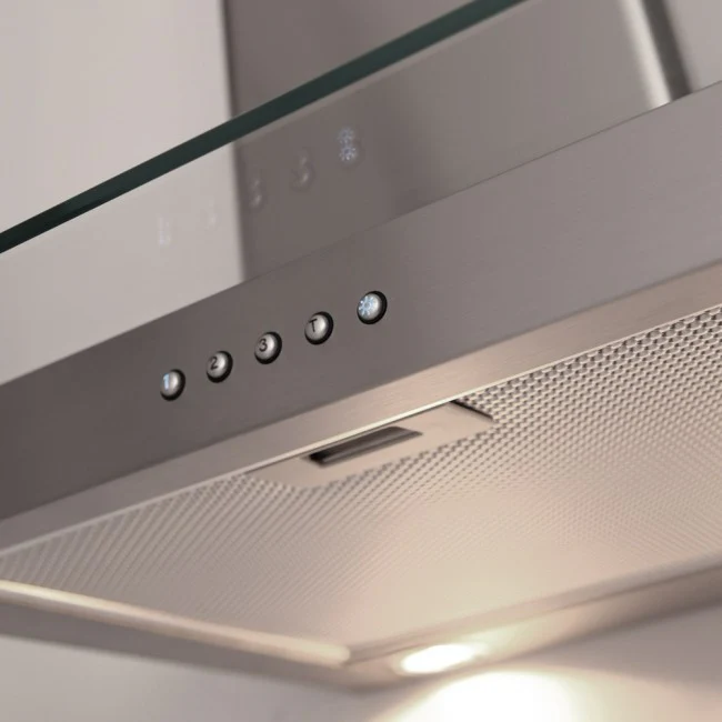 LUXAIR 70cm Straight Glass Cooker Hood in Stainless Steel || LA-70-ST-GL-SS - Image 4