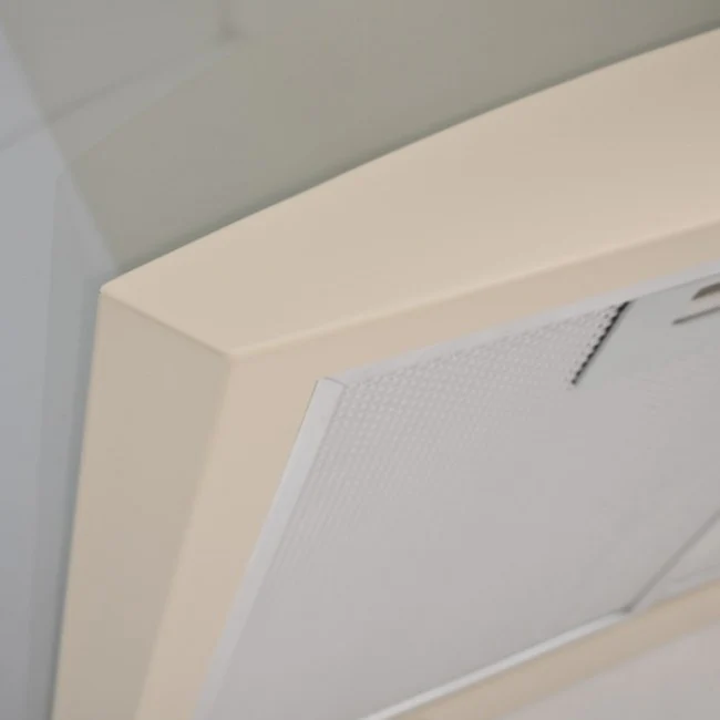 LUXAIR 80cm Premium Curved Glass Hood in Gloss Ivory/Cream || LA-80-CVD-GL-IV - Image 4