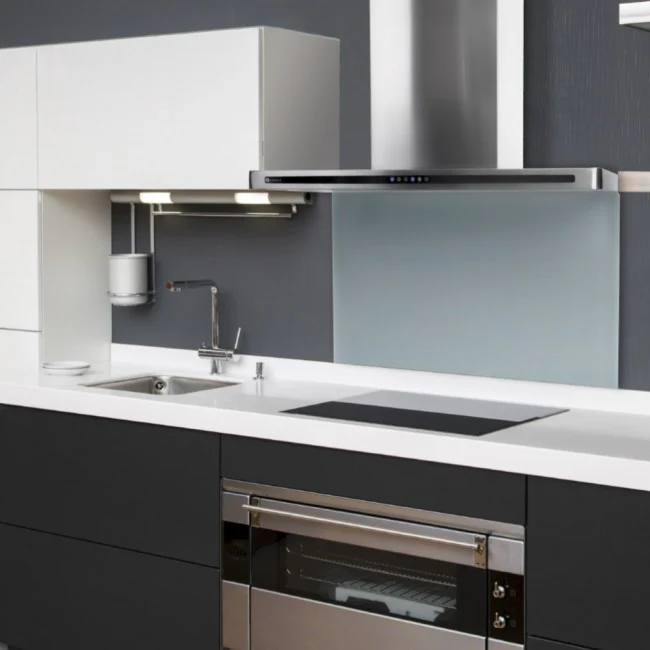LUXAIR 80cm Premium Slimline Cooker Hood with Black Glass Door, Touch Controls in Stainless Steel || LA-80-LINEA-SS - Image 3