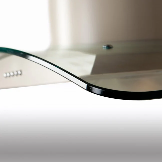 Luxair 90cm Curved Glass Island Cooker Hood - Cream/Ivory with Black Glass | LA-90-CVD-ISL-IV - Image 4