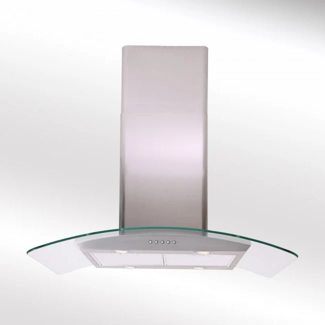 Luxair 90cm Curved Glass Island Cooker Hood - Stainless Steel || LA-90-CVD-ISL-SS - Image 2