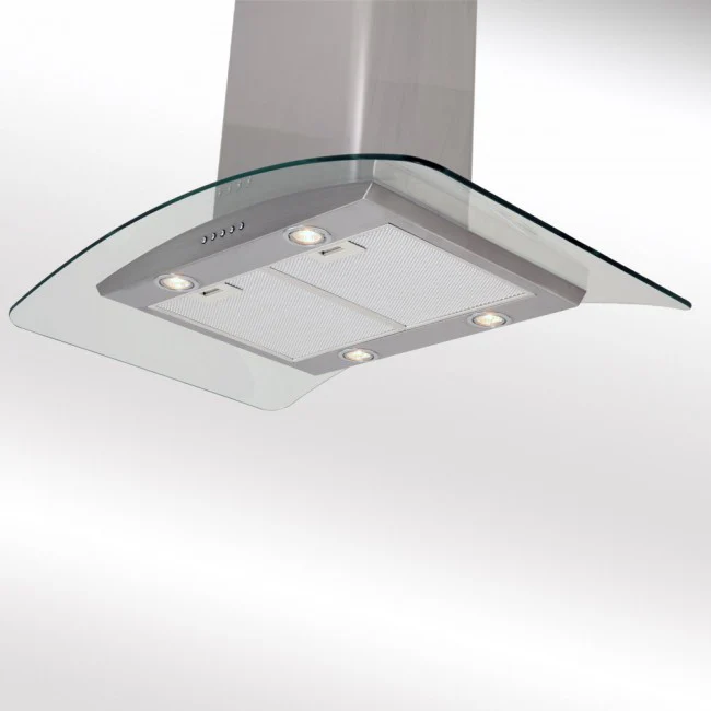 Luxair 90cm Curved Glass Island Cooker Hood - Stainless Steel || LA-90-CVD-ISL-SS - Image 4