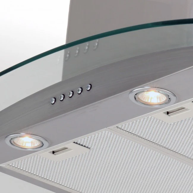 Luxair 90cm Curved Glass Island Cooker Hood - Stainless Steel || LA-90-CVD-ISL-SS - Image 5