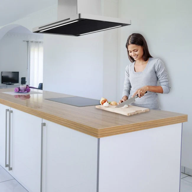 Luxair 90cm Linea Island Cooker Hood - LED - Stainless steel || LA-90-LINEA-ISL-SS - Image 2