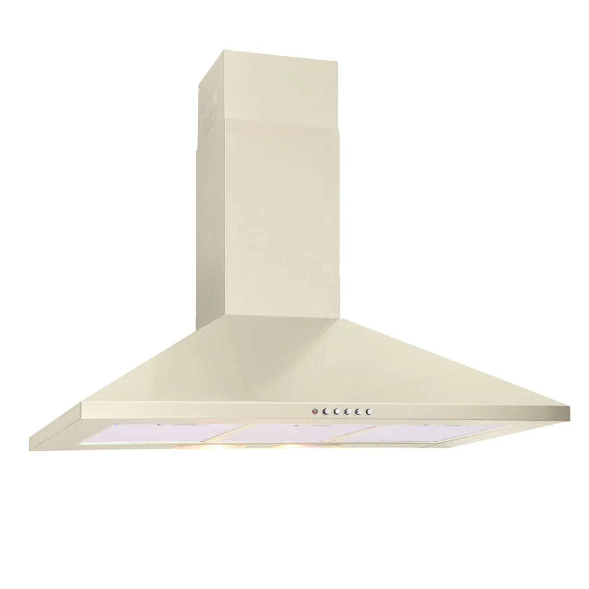 LUXAIR 90cm Premium Chimney Cooker Hood in Gloss Ivory/Cream || LA-90-STD-IV
