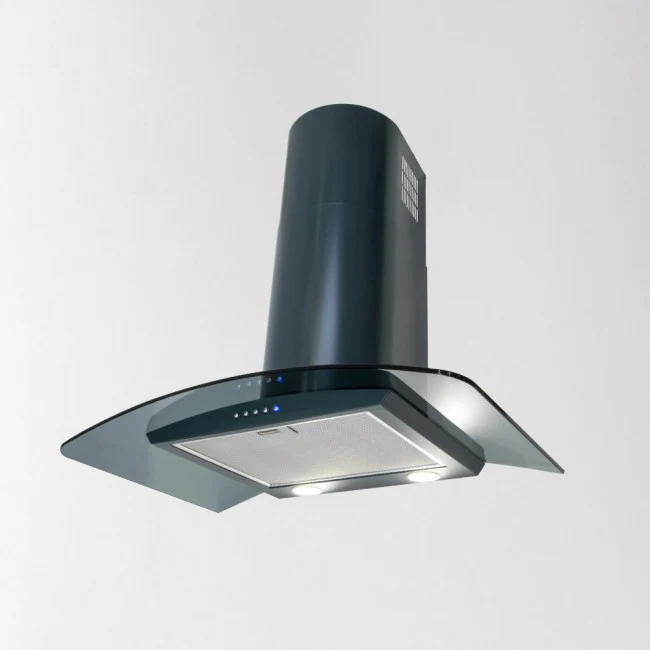 LUXAIR 90cm Premium Curved Glass Cooker Hood in Anthracite Grey || LA-90-CVD-ANTHRACITE
