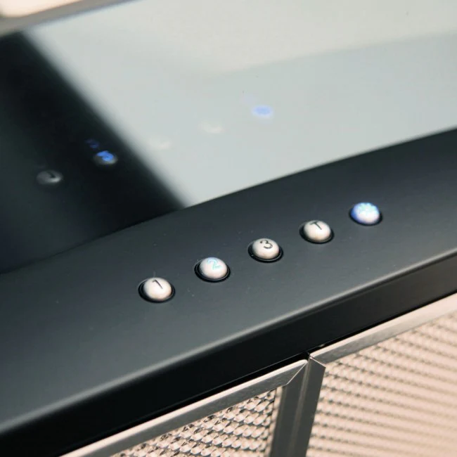 LUXAIR 90cm Premium Curved Glass Cooker Hood in Matt Black || LA-90-CVD-BLK - Image 4
