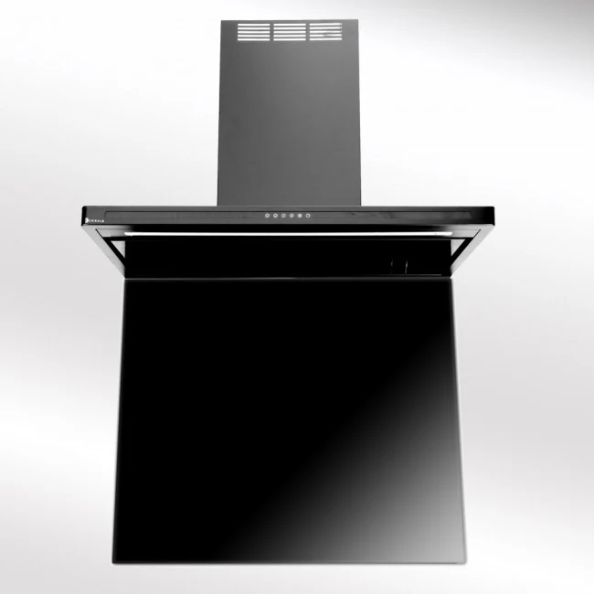 LUXAIR 90cm Premium Slimline Cooker Hood with Black Glass Door, Touch Controls in Matt Black || LA-90-LINEA-BLK - Image 5
