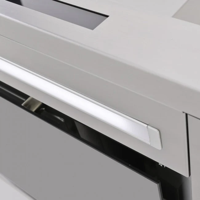 LUXAIR 90cm Premium Slimline Cooker Hood with Black Glass Door, Touch Controls in Stainless Steel || LA-90-LINEA-SS - Image 5