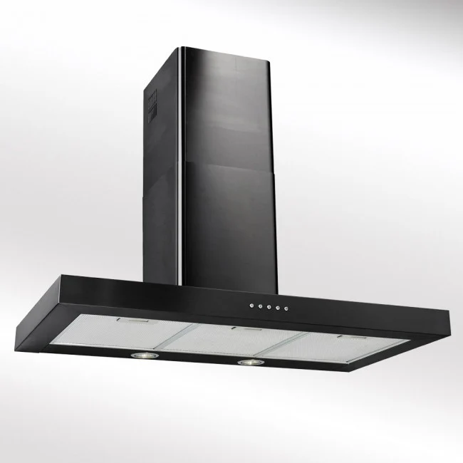 LUXAIR 90cm Slimline Flat Cooker Hood in Matt Black || LA-90-FLT-BLK