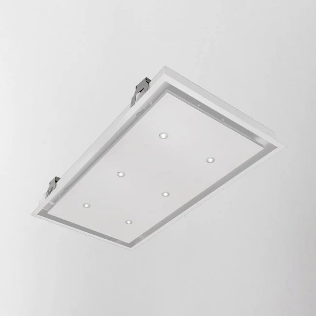 LUXAIR 90cm x 50cm Premium Ceiling Cooker Hood with 6 x LED Spotlights in Gloss White     BRUSHLESS MOTOR || LA-90-ANZI-BR-WHT - Image 2