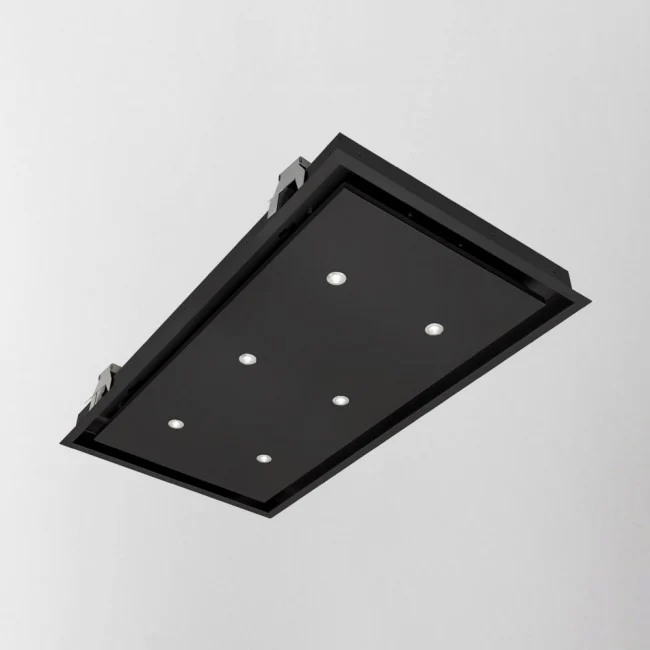 LUXAIR 90cm x 50cm Premium Ceiling Cooker Hood with 6 x LED Spotlights in Matt Black     BRUSHLESS MOTOR || LA-90-ANZI-BR-BLK