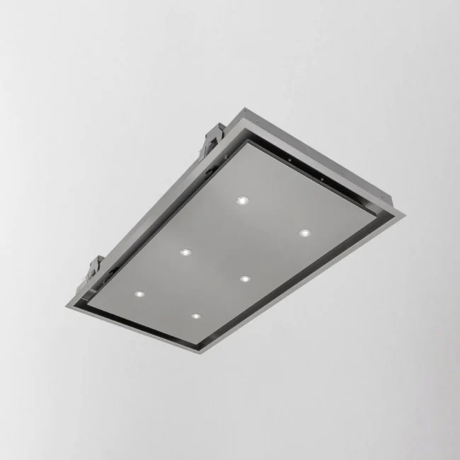 LUXAIR 90cm x 50cm Premium Ceiling Cooker Hood with 6 x LED Spotlights in Stainless Steel BRUSHLESS MOTOR || LA-90-ANZI-BR-SS