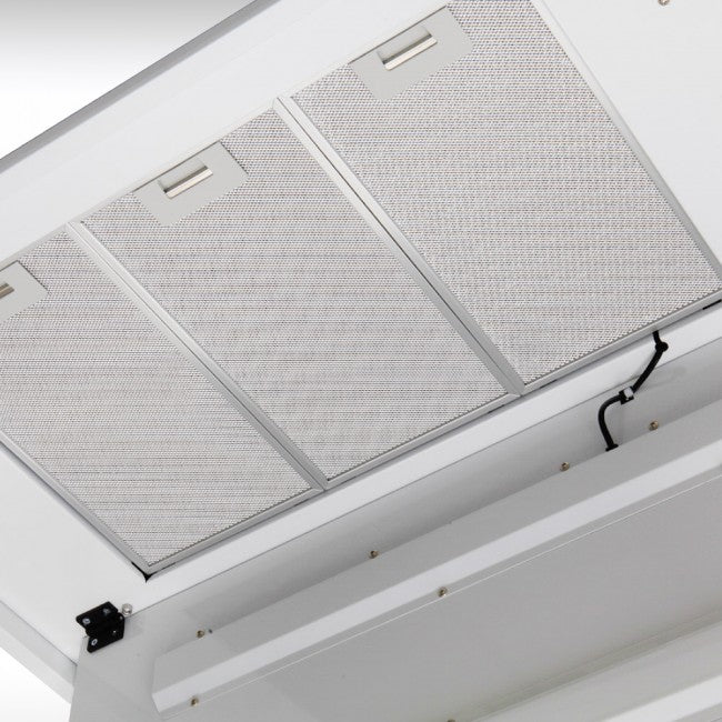 LUXAIR 90cm x 50cm Premium Ceiling Cooker Hood with Wall Mounted External Motor in Gloss White || LA-90-ANZI-EXT-WHT - Image 4