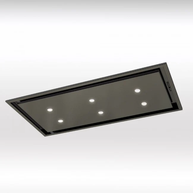 LUXAIR 90cm x 50cm Premium Ceiling Cooker Hood with Wall Mounted External Motor in Matt Black || LA-90-ANZI-EXT-BLK
