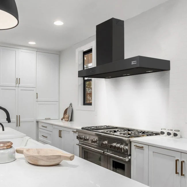 Luxair Arezzo 120cm Professional Cooker Hoods Range Left Hand Chimney || LA-120-AREZZO-BLK