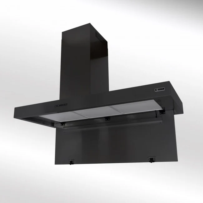 Luxair Arezzo 120cm Professional Cooker Hoods Range Left Hand Chimney || LA-120-AREZZO-BLK - Image 3