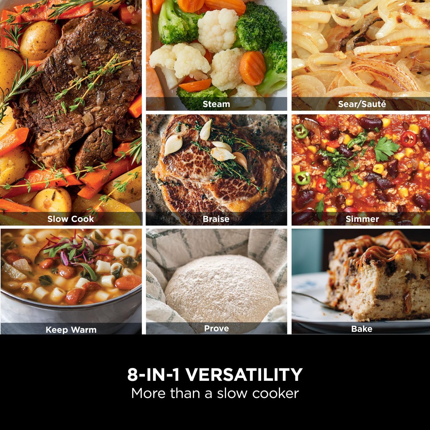 Ninja Foodi 8-in-1 PossibleCooker Slow Cooker & Multi-Cooker - Grey | MC1001UK - Image 10