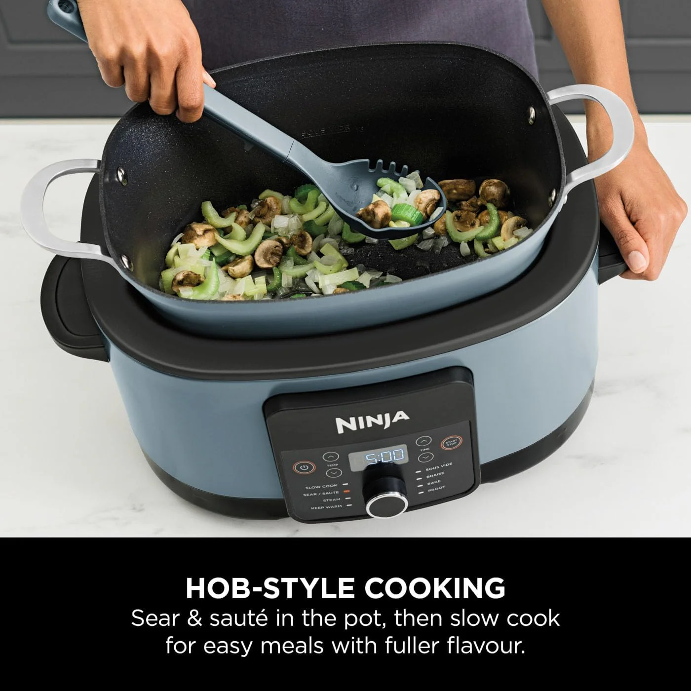 Ninja Foodi 8-in-1 PossibleCooker Slow Cooker & Multi-Cooker - Grey | MC1001UK - Image 2