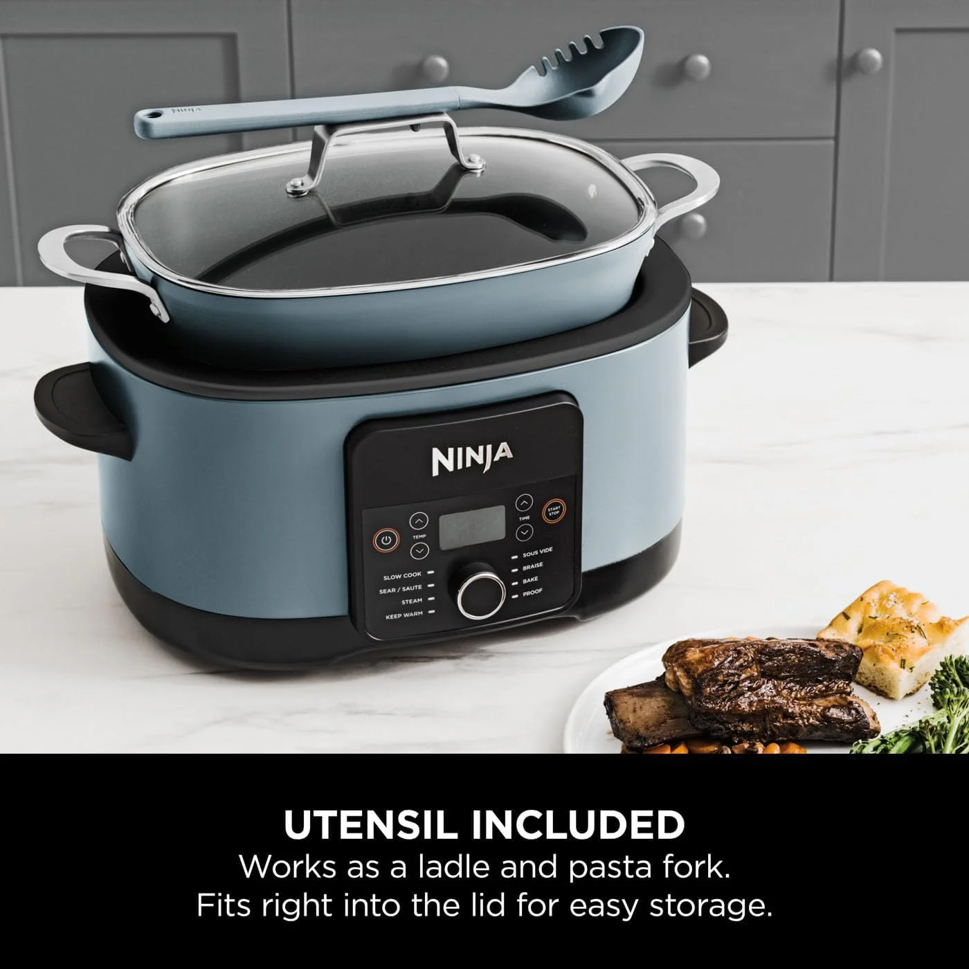 Ninja Foodi 8-in-1 PossibleCooker Slow Cooker & Multi-Cooker - Grey | MC1001UK - Image 6