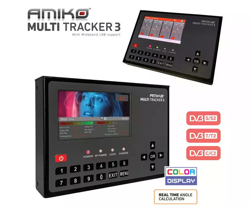 Amiko MultiTracker 3 Satellite Finder Meter DVB-S/S2, T/T2, C/C2 | MT3 - Image 2