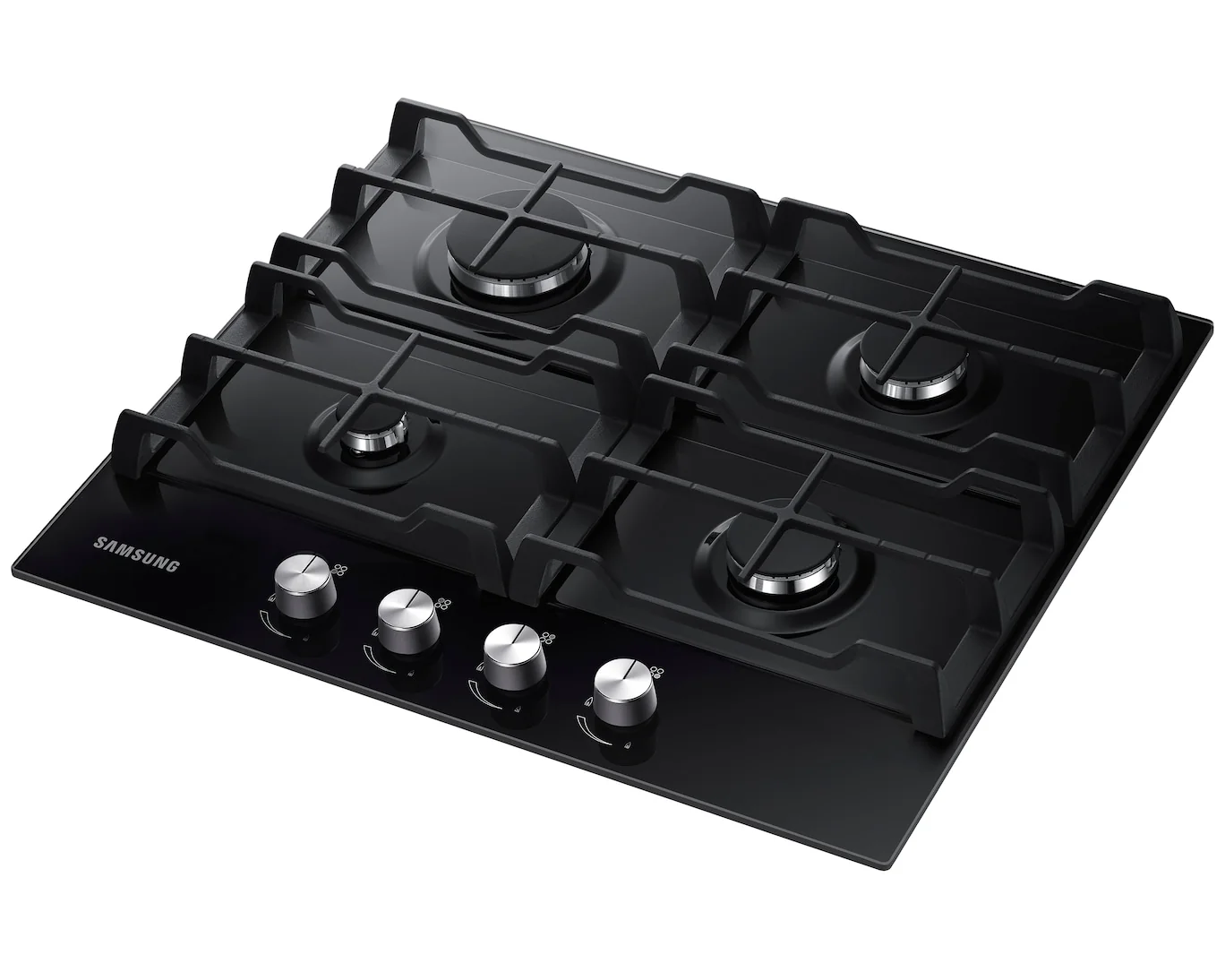 Samsung 60cm Gas Hob Four Burner - Black Glass | NA64D3000AK/U1 - Image 2