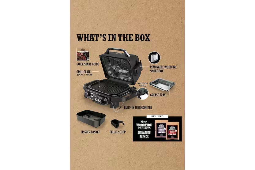 NINJA Woodfire Electric BBQ Grill & Smoker | OG701UK - Image 9