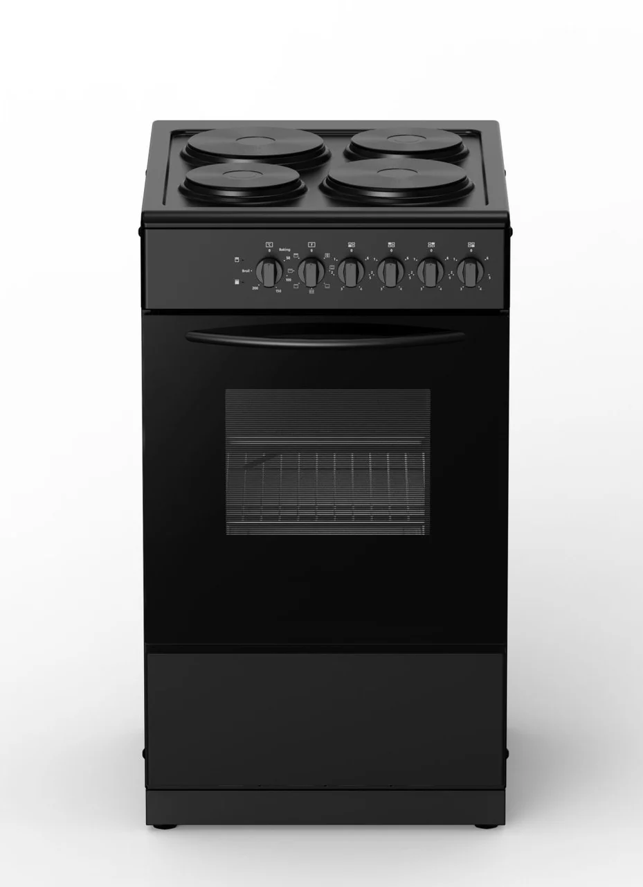 Powerpoint 50cm Freestanding Electric Cooker, 52L Oven - Black | P05E1WDBL - Image 2