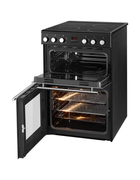 *OPEN BOX* Powerpoint 60cm Double Oven Ceramic Top - Black | P06C2MDBL - Image 2
