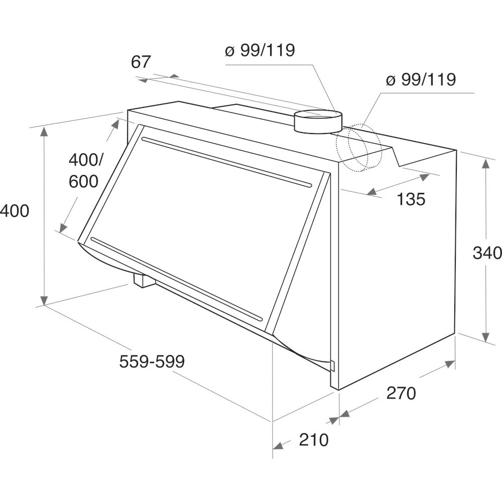 HOTPOINT 60CM Integrated Cooker Hood | PAEINT 66F LS W - Image 4