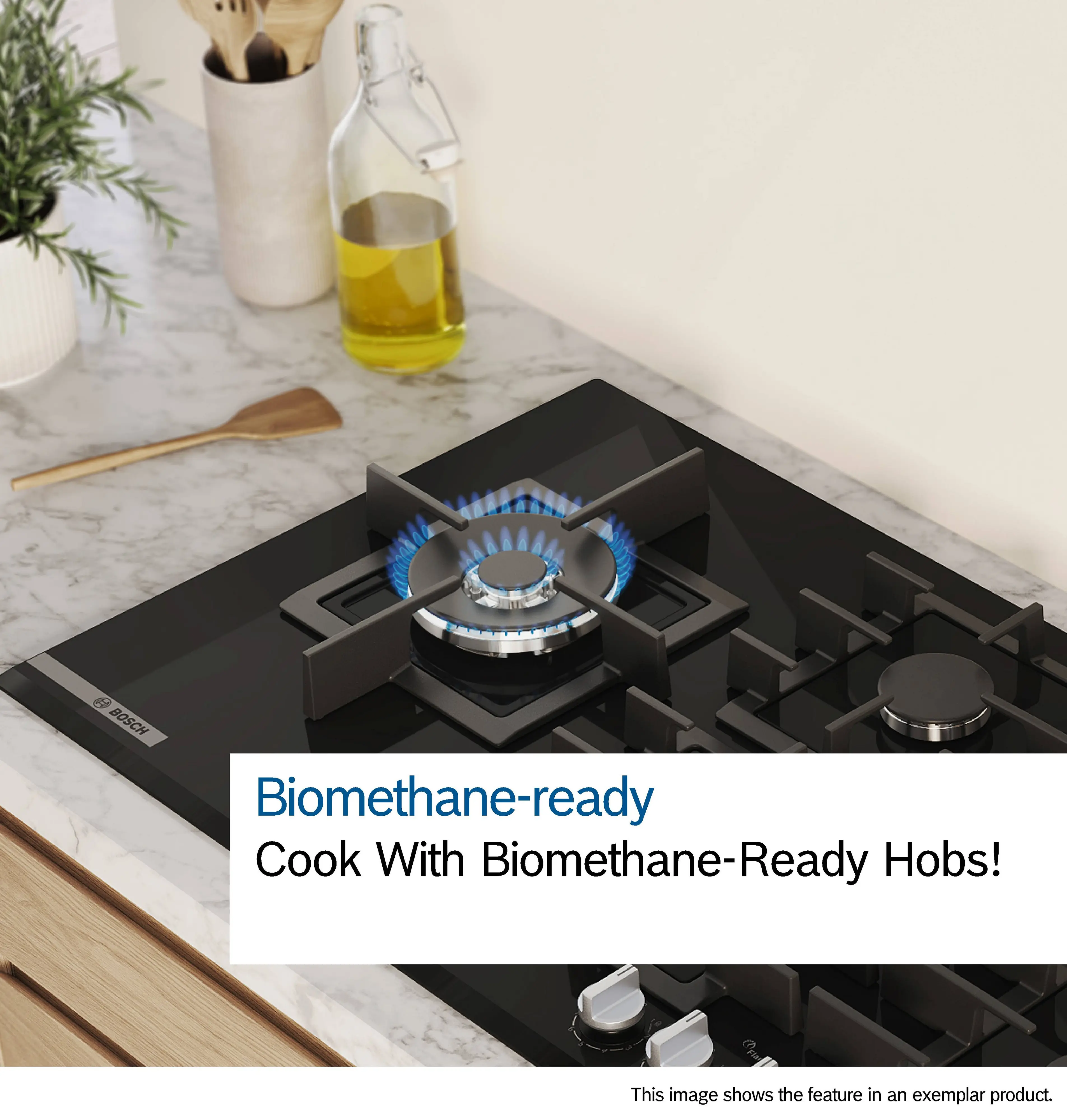 BOSCH Series 4 Gas Hob 60cm Tempered Glass - Black | PNP6B6K40 - Image 6
