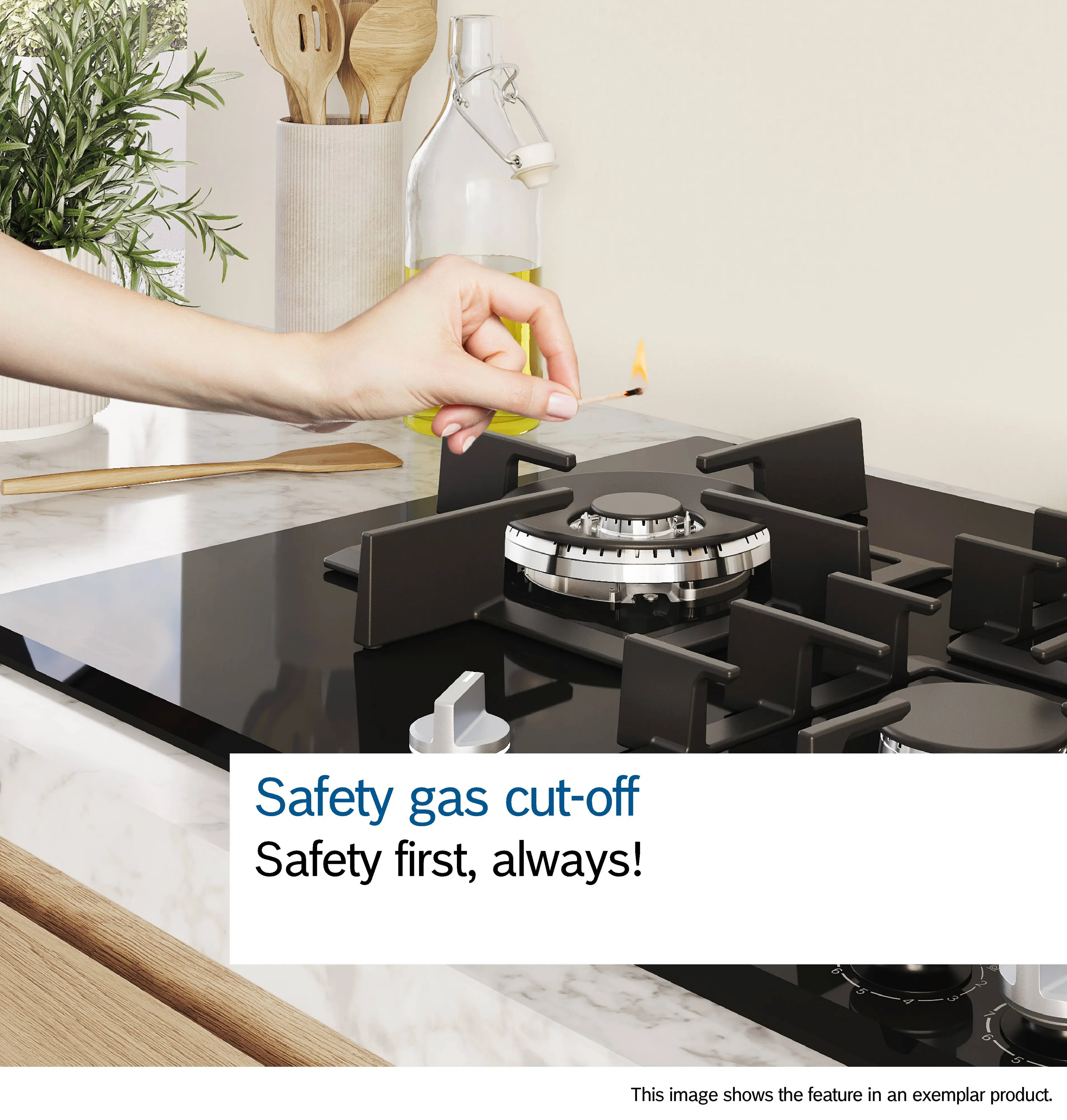 BOSCH Series 4 Gas Hob 60cm Tempered Glass - Black | PNP6B6K40 - Image 7