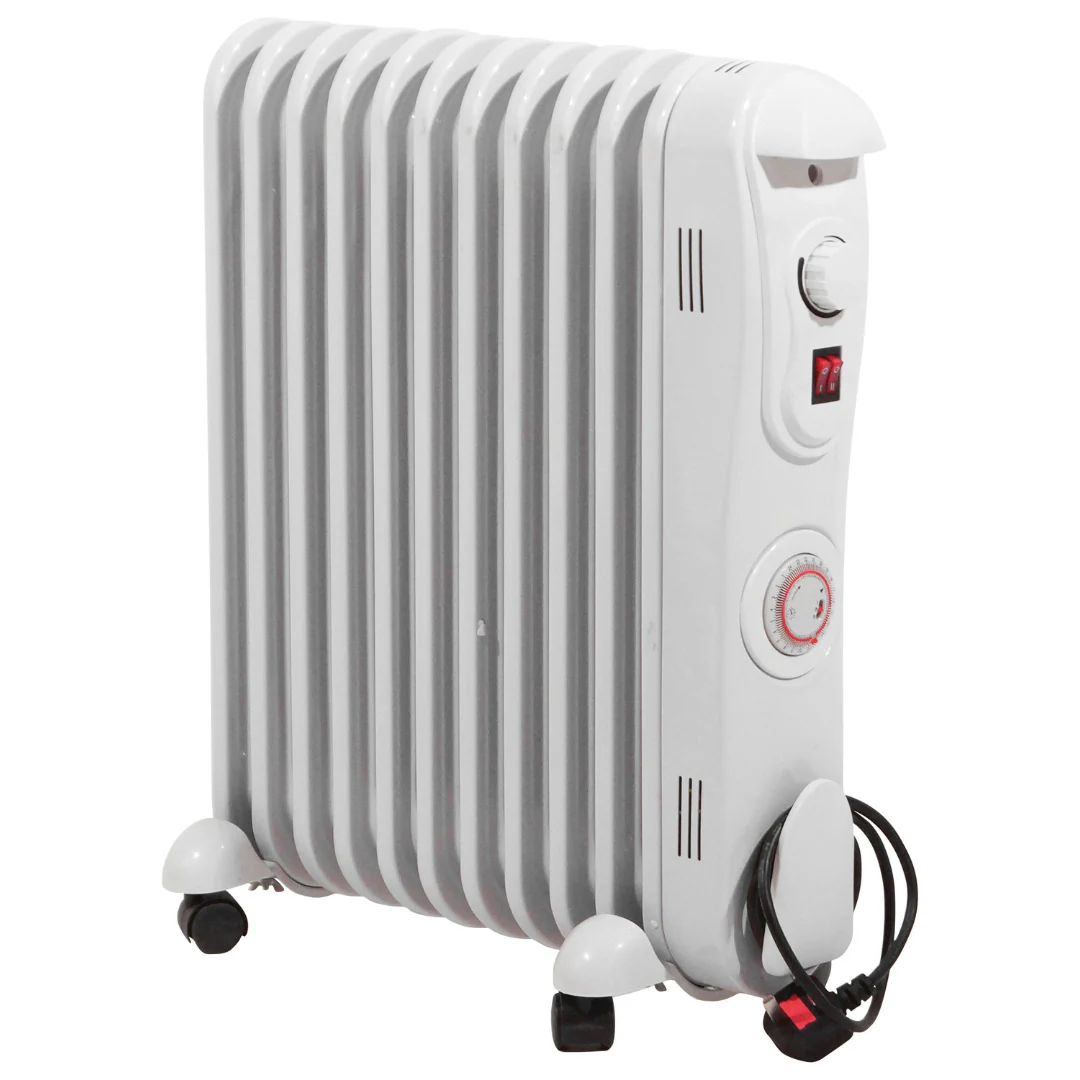 *OPEN BOX* Prem-I-Air Fin Oil Filled Radiator 2.5 kW 11 with 24 Hour Timer | EH1846